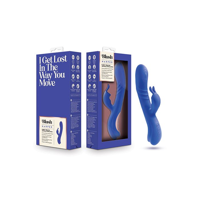 Blush Harper Rabbit Vibrator - Midnight