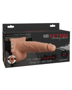 Fetish Fantasy Series Hollow Squirting Strap On w/Balls