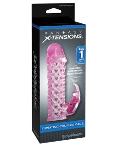 Fantasy X-tensions Vibrating Couples Cage - Pink