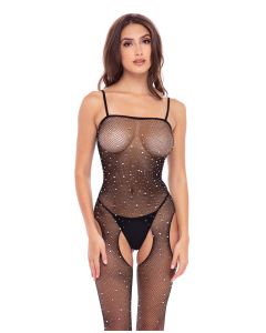 Rene Rofe Sparkle Crotchless Bodystocking O/S
