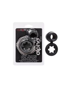 Alpha Liquid Silicone Dual Magnum Ring - Black