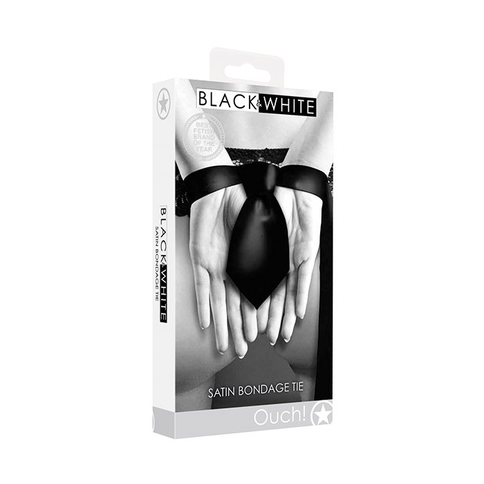 Shots Ouch & White Satin Bondage Tie