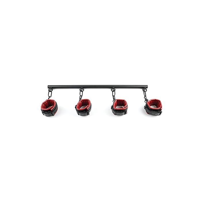 Saffron Spreader Bar & Cuff Set - Red/Black