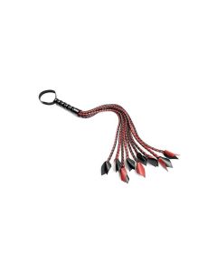 Saffron Braided Flogger - Red/Black