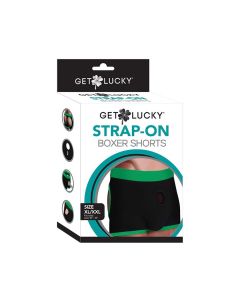 Get Lucky Strap On Boxers - XL-XXL Black/Green